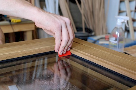 Wooden window frame finishing Norfolk