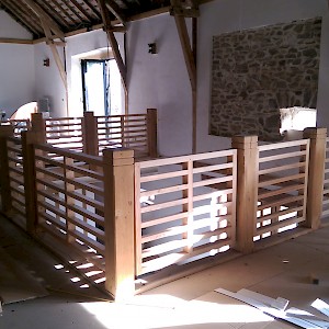 Bespoke staircases Norfolk and Suffolk with mezzane landing