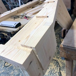 Staircase joints made in our workshop in Norfolk.