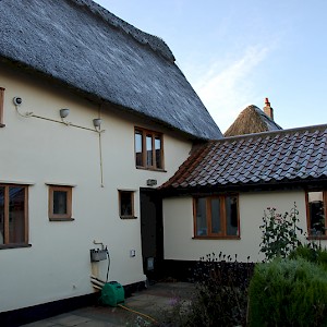 Oak framed garden room with timber frames