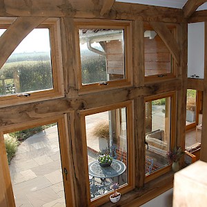 Oak Beams in Garden room