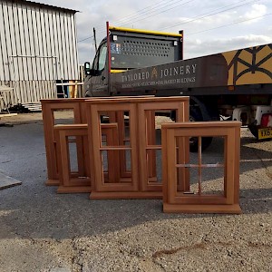 oak windows norfolk ready for delivery.