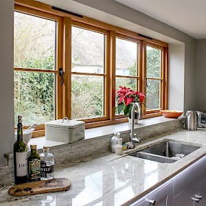 Farmhouse style wooden windows, Norfolk