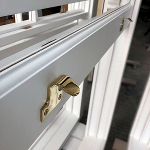 quality fittings on our sliding sash wooden windows, Norfolk.