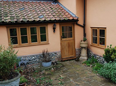 Oak framed Back Door, Hunters Cottage, Norfolk