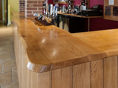 Side view of Bespoke Oak Bar, Norfolk