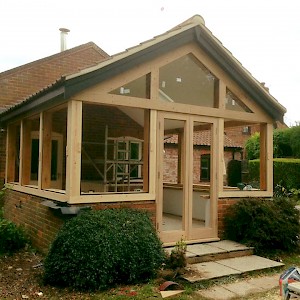 Oak framed garden room.