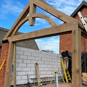 Oak framed garden room Norwich.