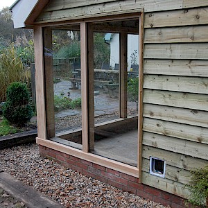 Wooden window panels, Norfolk