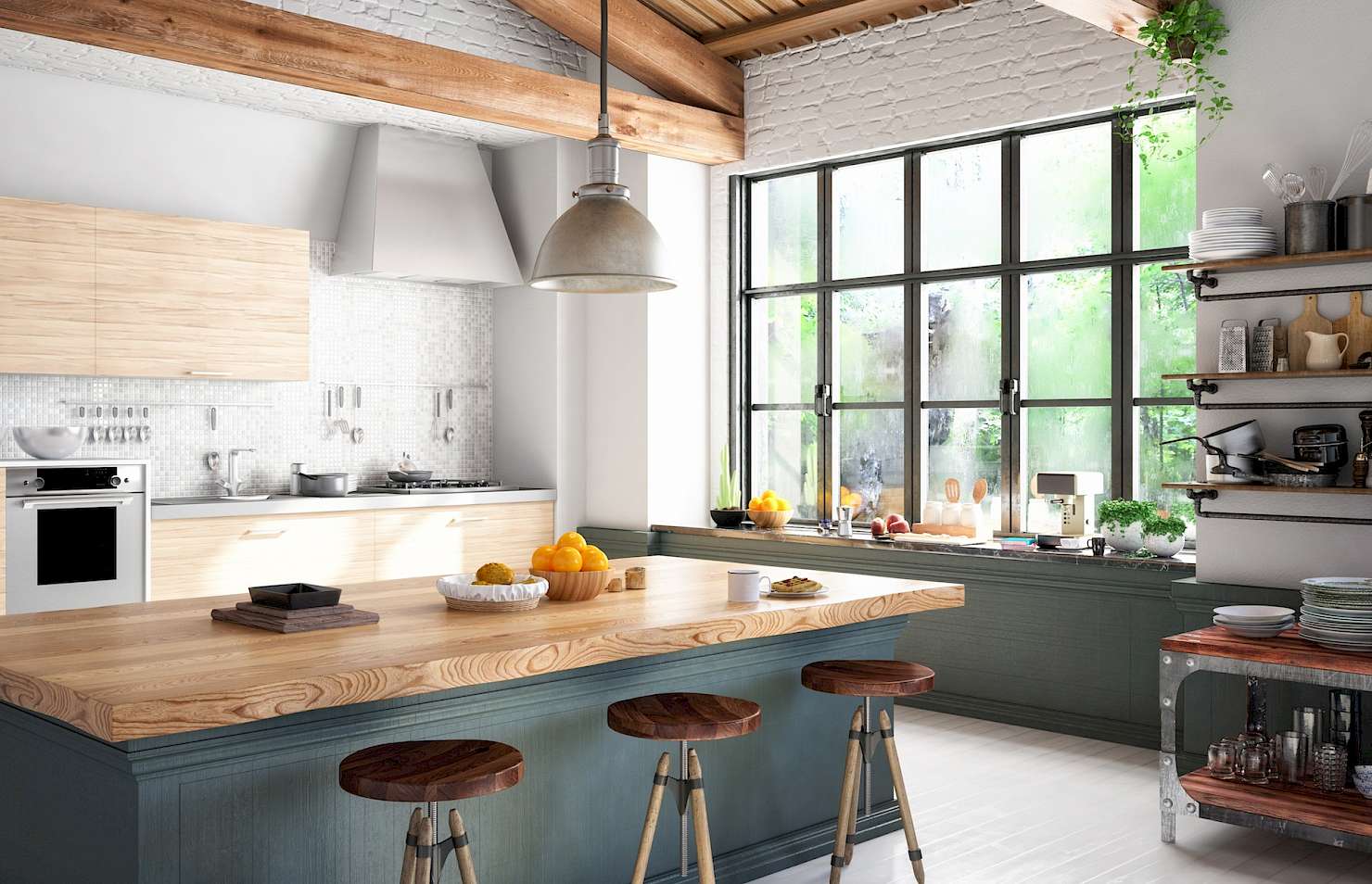 Solid Oak kitchen design.
